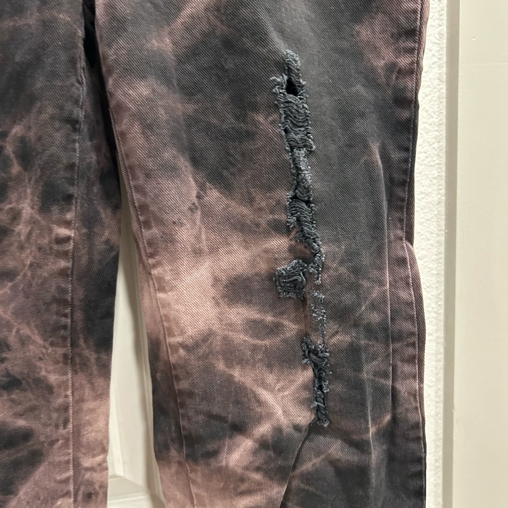 Dolce & Gabbana Brown Bleached Tie Dye Elegant Brown Cotton Jean Joggers 28 - Picture 5 of 13